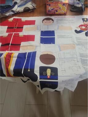 Vintage The Little Drummer Boy Fabric Panel for Sewing